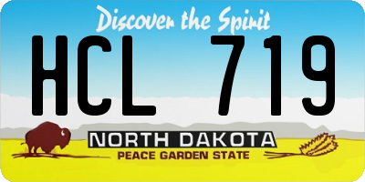 ND license plate HCL719