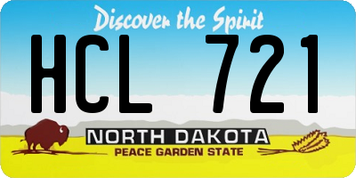 ND license plate HCL721