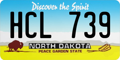 ND license plate HCL739