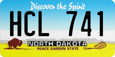 ND license plate HCL741