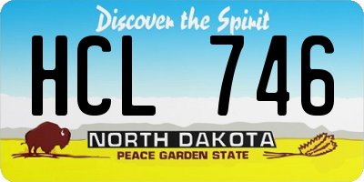 ND license plate HCL746