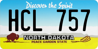 ND license plate HCL757