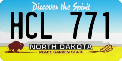 ND license plate HCL771