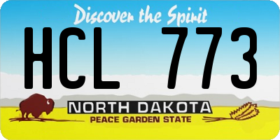 ND license plate HCL773