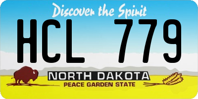 ND license plate HCL779