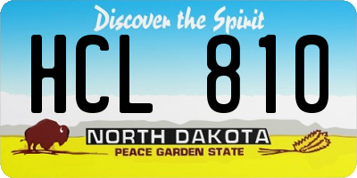 ND license plate HCL810