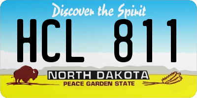 ND license plate HCL811