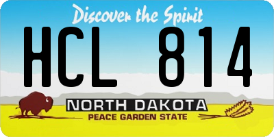 ND license plate HCL814