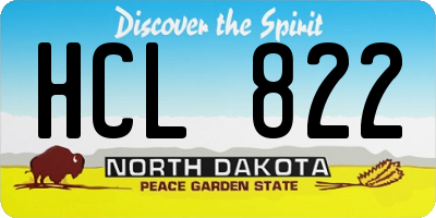 ND license plate HCL822