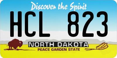 ND license plate HCL823