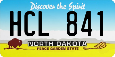 ND license plate HCL841