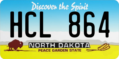 ND license plate HCL864