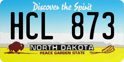 ND license plate HCL873