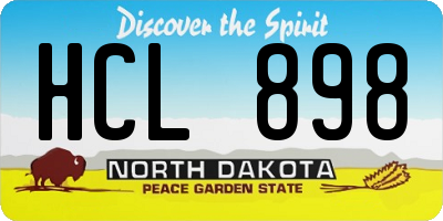 ND license plate HCL898