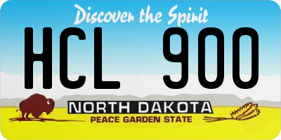 ND license plate HCL900