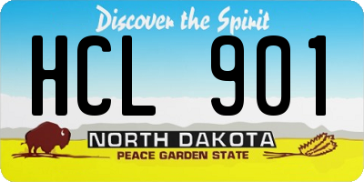 ND license plate HCL901