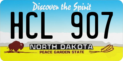 ND license plate HCL907