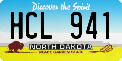 ND license plate HCL941