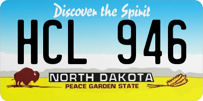 ND license plate HCL946