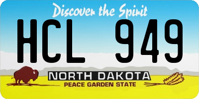 ND license plate HCL949