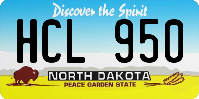 ND license plate HCL950