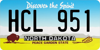 ND license plate HCL951