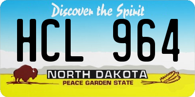 ND license plate HCL964