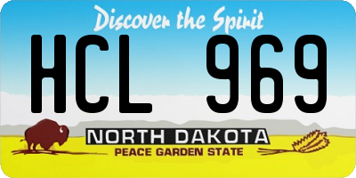 ND license plate HCL969