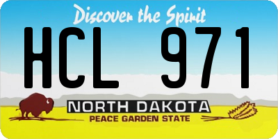 ND license plate HCL971