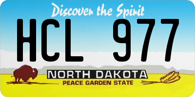 ND license plate HCL977