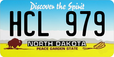 ND license plate HCL979