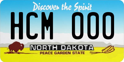 ND license plate HCM000