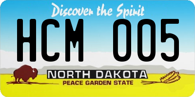 ND license plate HCM005