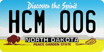 ND license plate HCM006