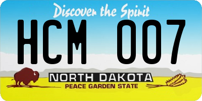 ND license plate HCM007