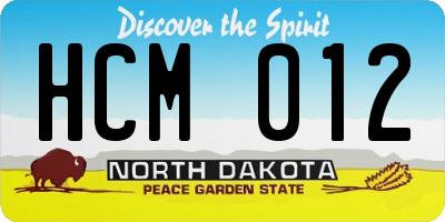 ND license plate HCM012