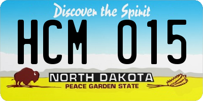 ND license plate HCM015