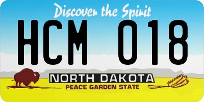 ND license plate HCM018