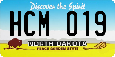 ND license plate HCM019