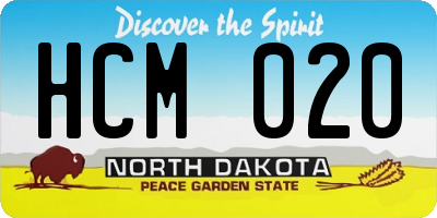 ND license plate HCM020