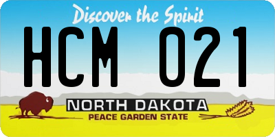 ND license plate HCM021