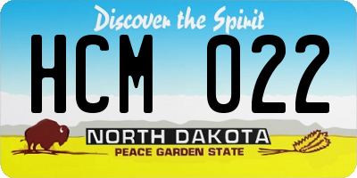 ND license plate HCM022