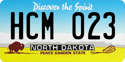 ND license plate HCM023