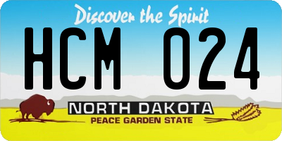 ND license plate HCM024