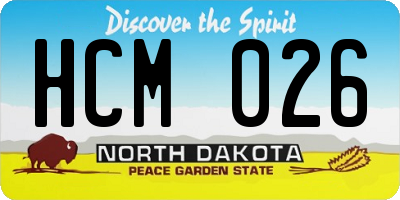 ND license plate HCM026