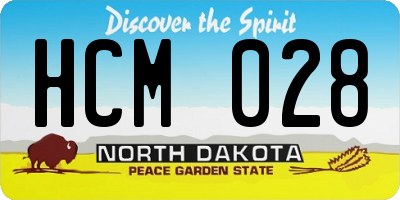 ND license plate HCM028