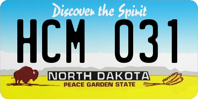 ND license plate HCM031