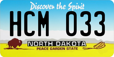 ND license plate HCM033