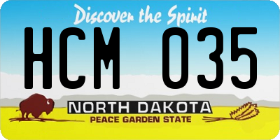 ND license plate HCM035