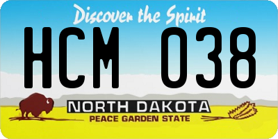 ND license plate HCM038